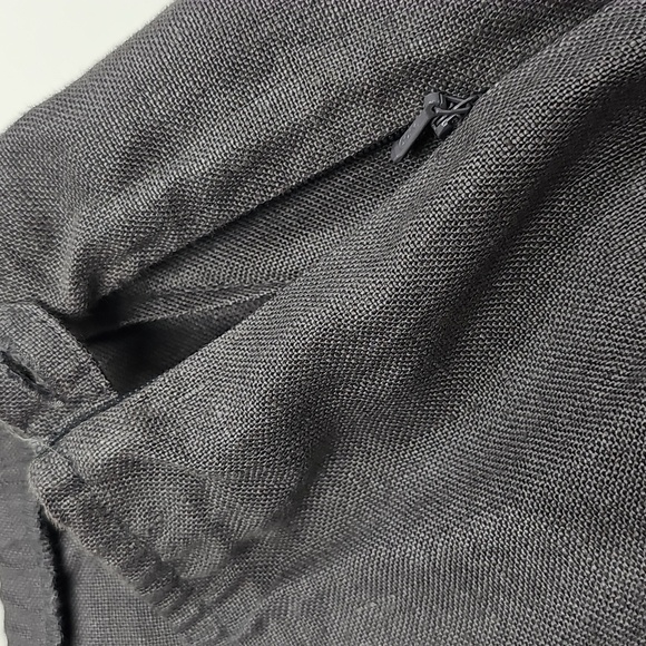 Eileen Fisher Gray Linen Slim Ankle Pant, Size Medium, New - Picture 5 of 10